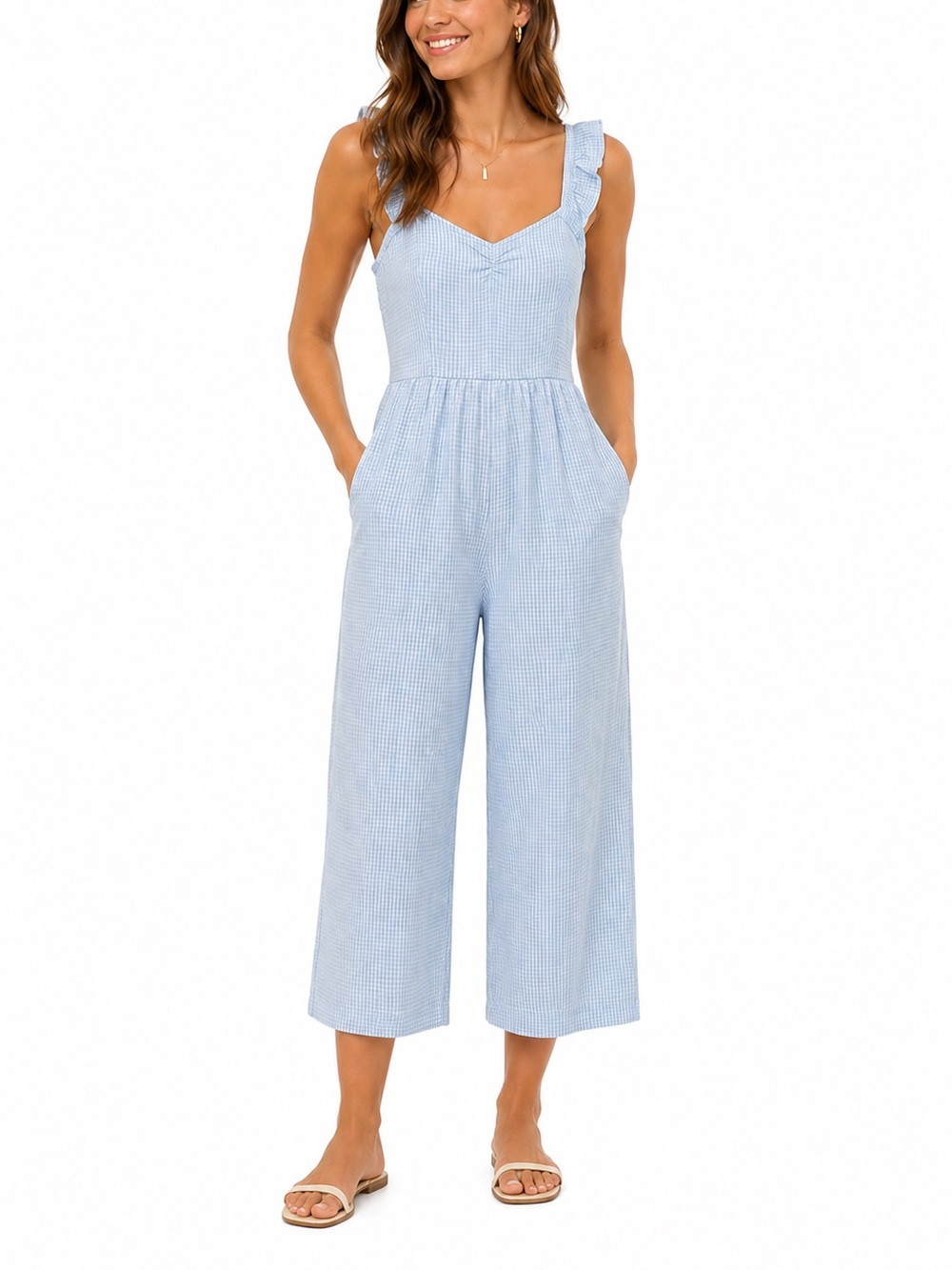Nordstrom Caution to the Wind Size Small Blue Jumpsuit